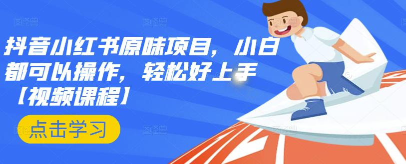 抖音小红书原味项目，小白都可以操作，轻松好上手【视频课程】-问小徐资源宝库