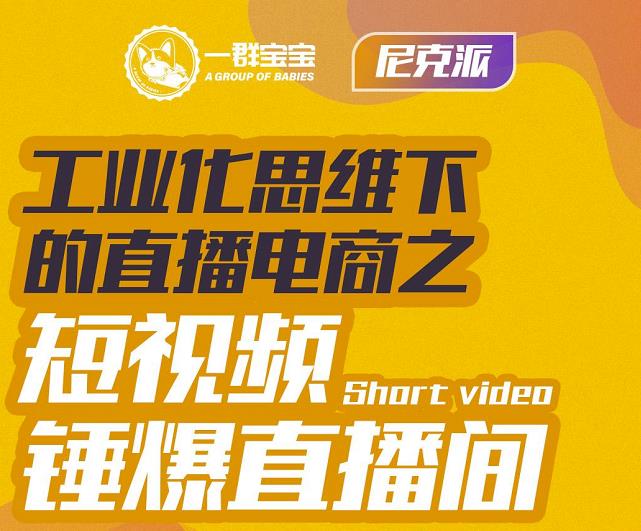 尼克派·工业化思维下的直播电商之短视频锤爆直播间，听话照做执行爆单-问小徐资源宝库