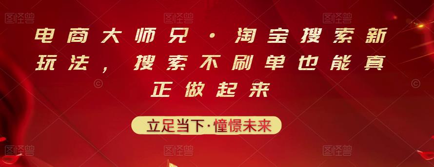 电商大师兄·淘宝搜索新玩法，搜索不刷单也能真正做起来-问小徐资源宝库