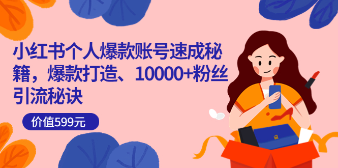 小红书个人爆款账号速成秘籍，爆款打造、10000+粉丝引流秘诀（价值599）-问小徐资源宝库