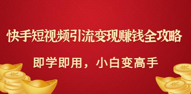 快手短视频引流变现赚钱全攻略：即学即用，小白变高手（价值980元）-问小徐资源宝库