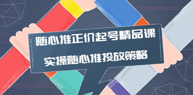 随心推正价起号精品课，实操随心推投放策略（5节课-价值298）-问小徐资源宝库