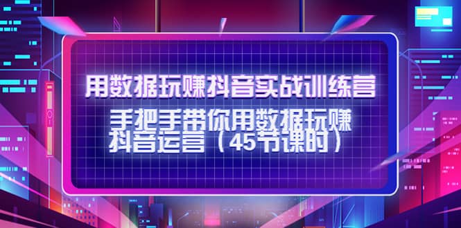 用数据玩赚抖音实战训练营：手把手带你用数据玩赚抖音运营（45节课时）-问小徐资源宝库