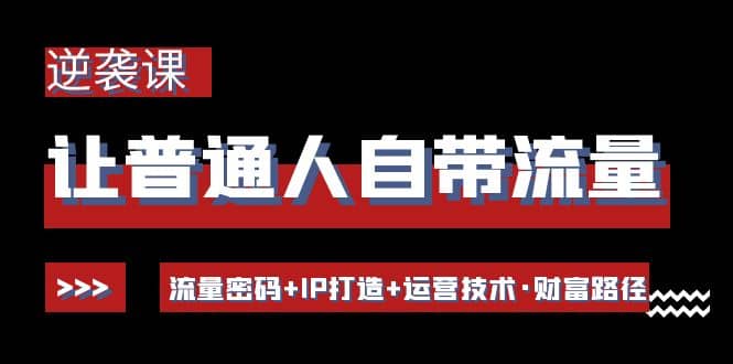 让普通人自带流量的逆袭课：流量密码+IP打造+运营技术·财富路径-问小徐资源宝库