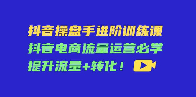 抖音操盘手进阶训练课：抖音电商流量运营必学，提升流量+转化-问小徐资源宝库