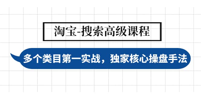 淘宝-搜索高级课程：多个类目第一实战，独家核心操盘手法-问小徐资源宝库