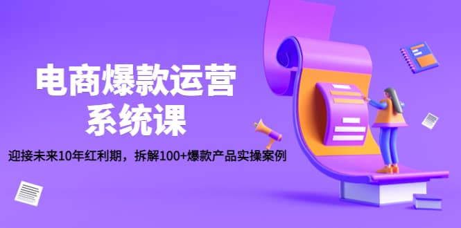 电商爆款运营系统课：迎接未来10年红利期，拆解100+爆款产品实操案例-问小徐资源宝库